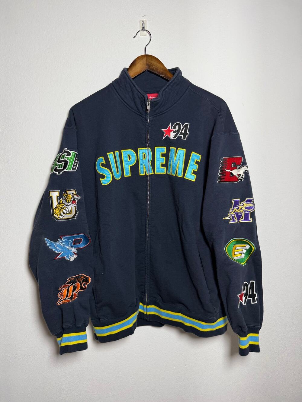 Supreme Mascots Zip Up Sweatshirt Navy